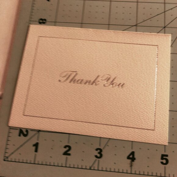 Thank You Cards Envelopes 4x5 Inches 5 Pcs Silver Embossed Stationery Set - Picture 6 of 6